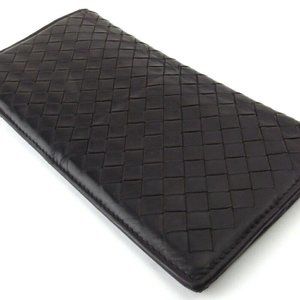 BOTTEGA VENETA Long Wallet Intrecciato Leather Authentic USED